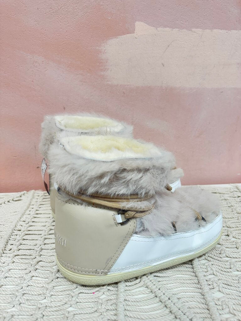 Inuikii Tan Shearling and Fur Boot