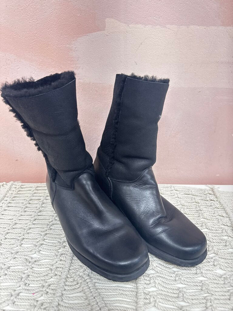 La Canadienne Black Shearling Boot
