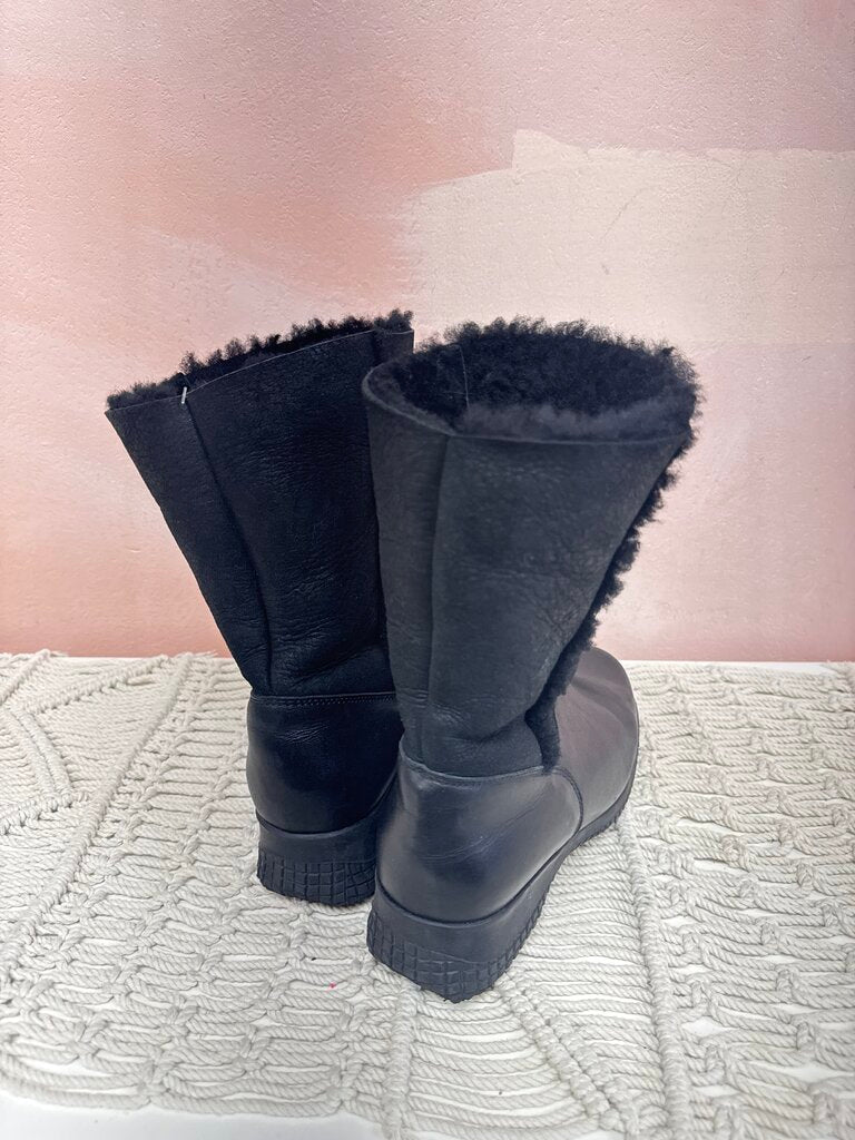 La Canadienne Black Shearling Boot