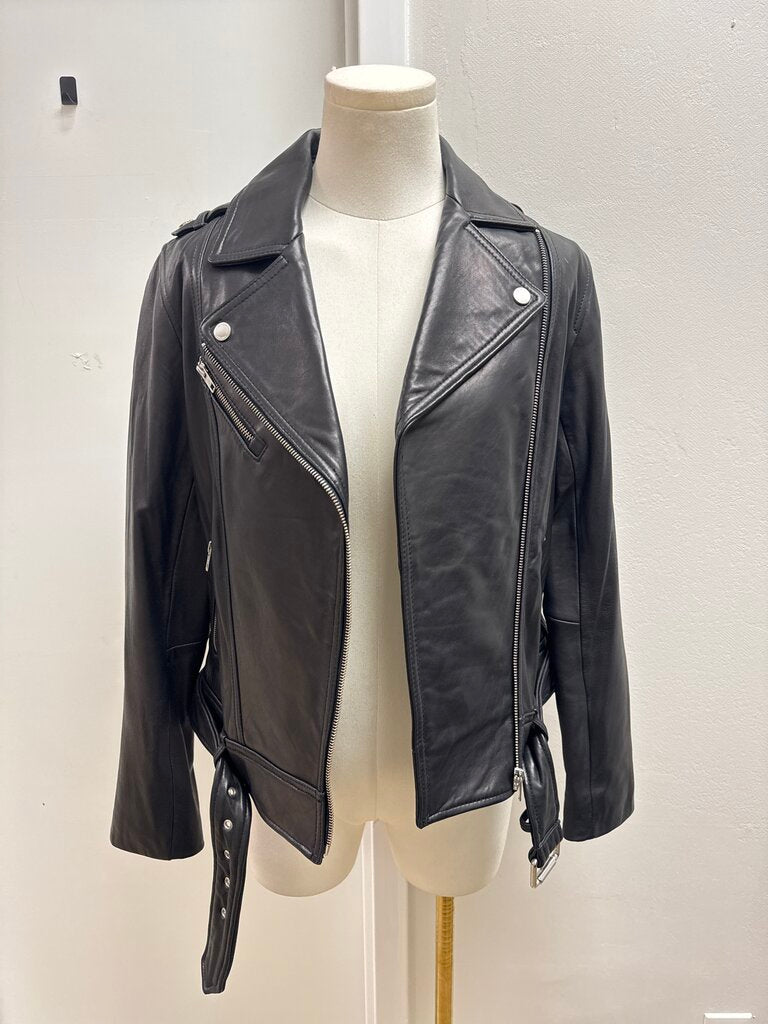 Soia & Kyo Black Leather Moto Jacket