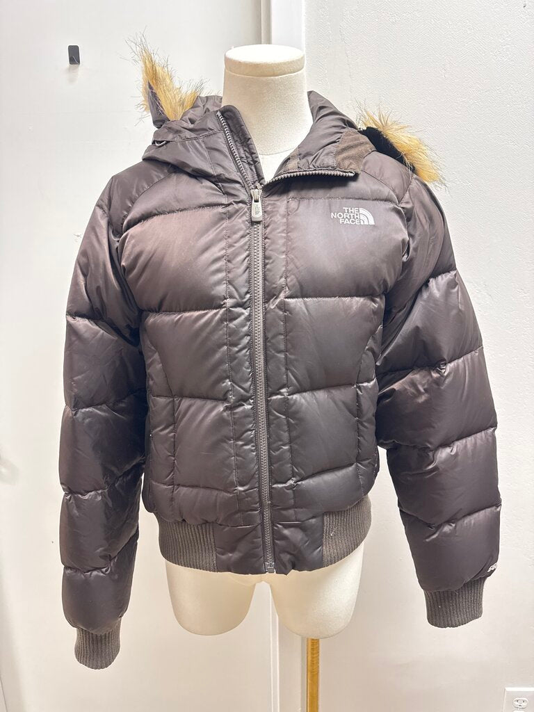 The North Face Brown Cropped Down Jacket