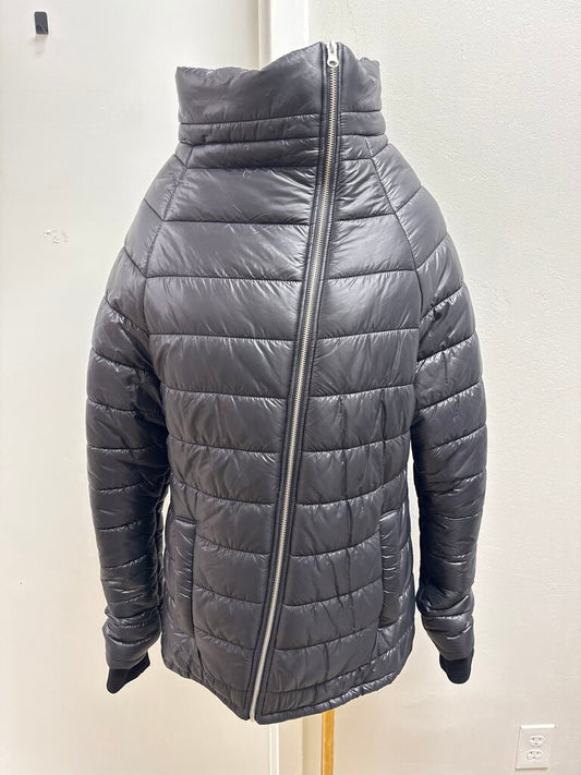 Metamorphoza Black High Neck Puffer Coat