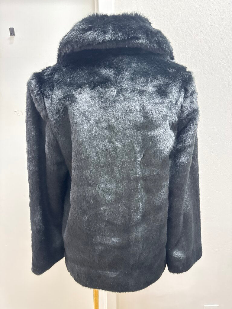 & Other Stories Black Cropped Faux Fur Jacket