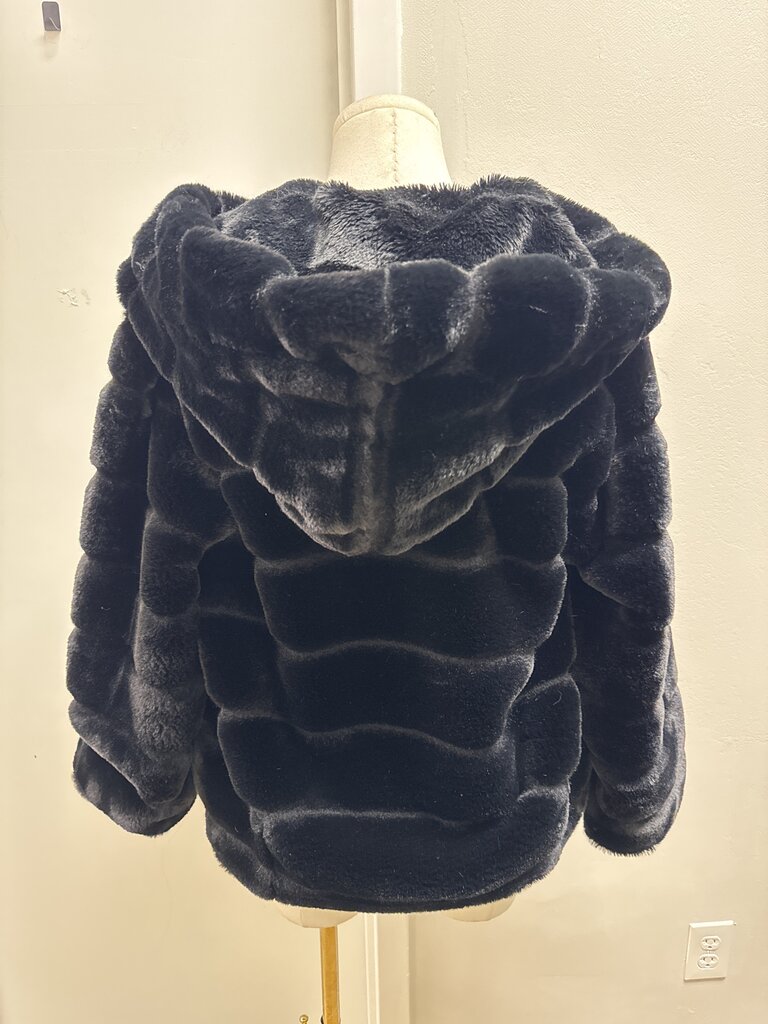 Apparis Black Faux Fur Quilted Jacket