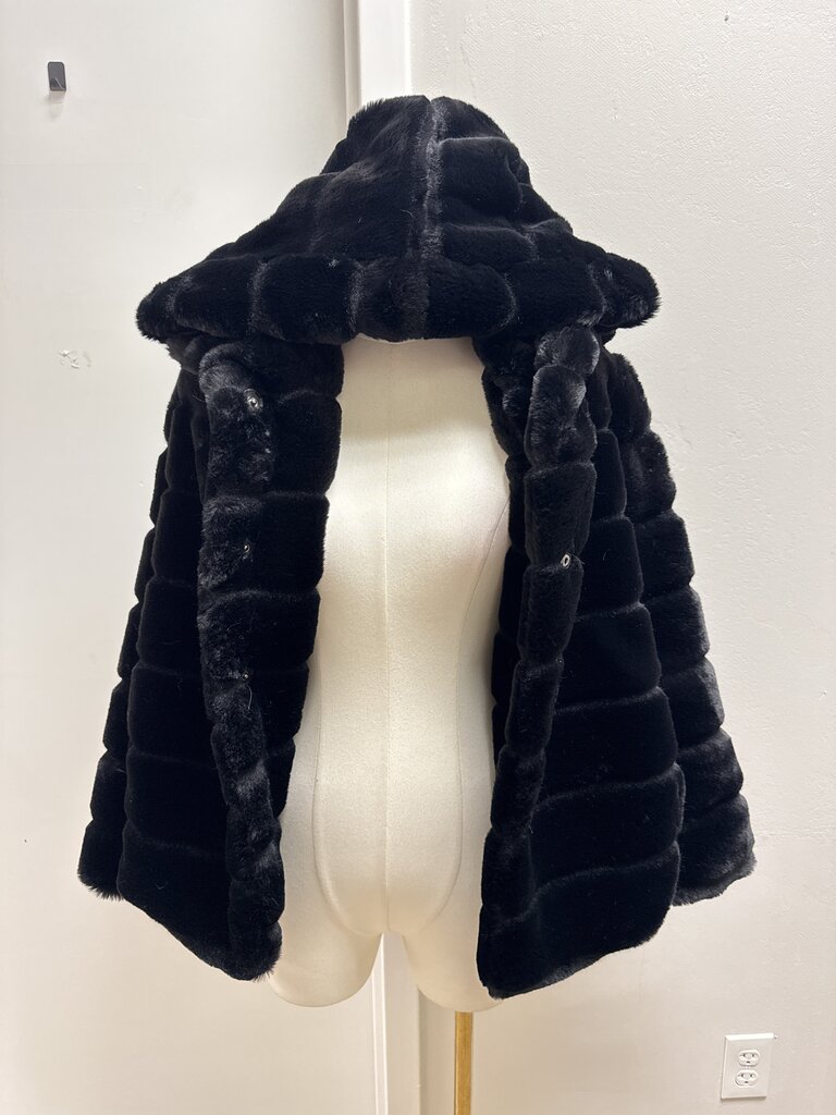 Apparis Black Faux Fur Quilted Jacket