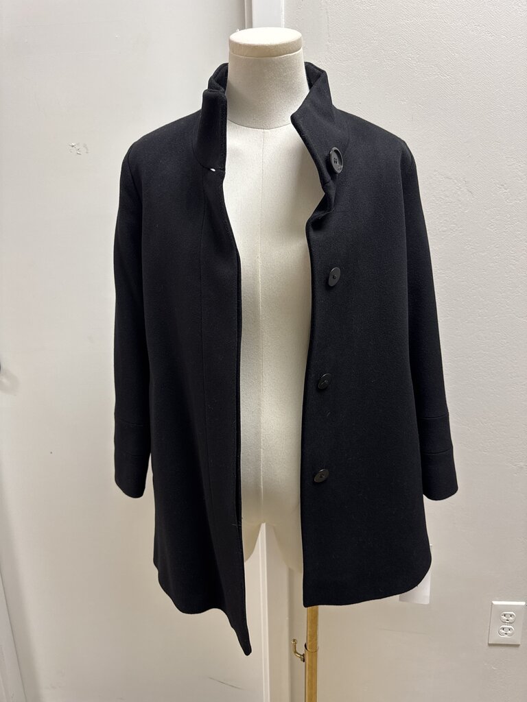 Fleurette Black Overcoat NWT