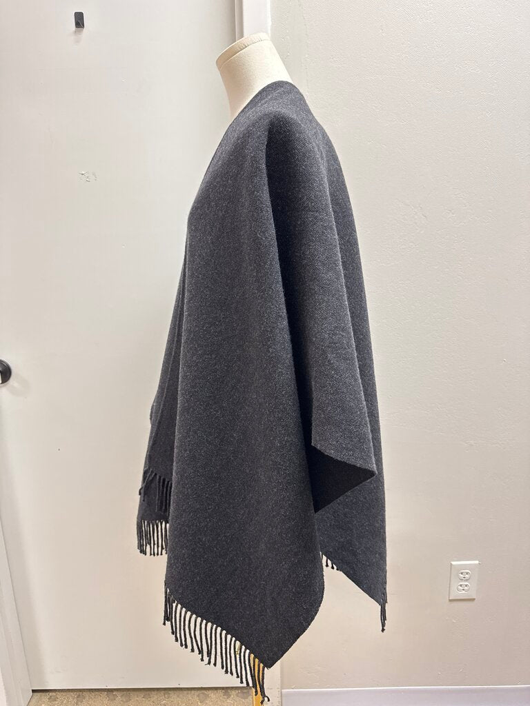 Ralph Lauren Charcoal Herringbone Cape