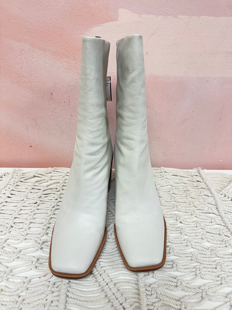 Franco Sarto White Midi Boot w/Box