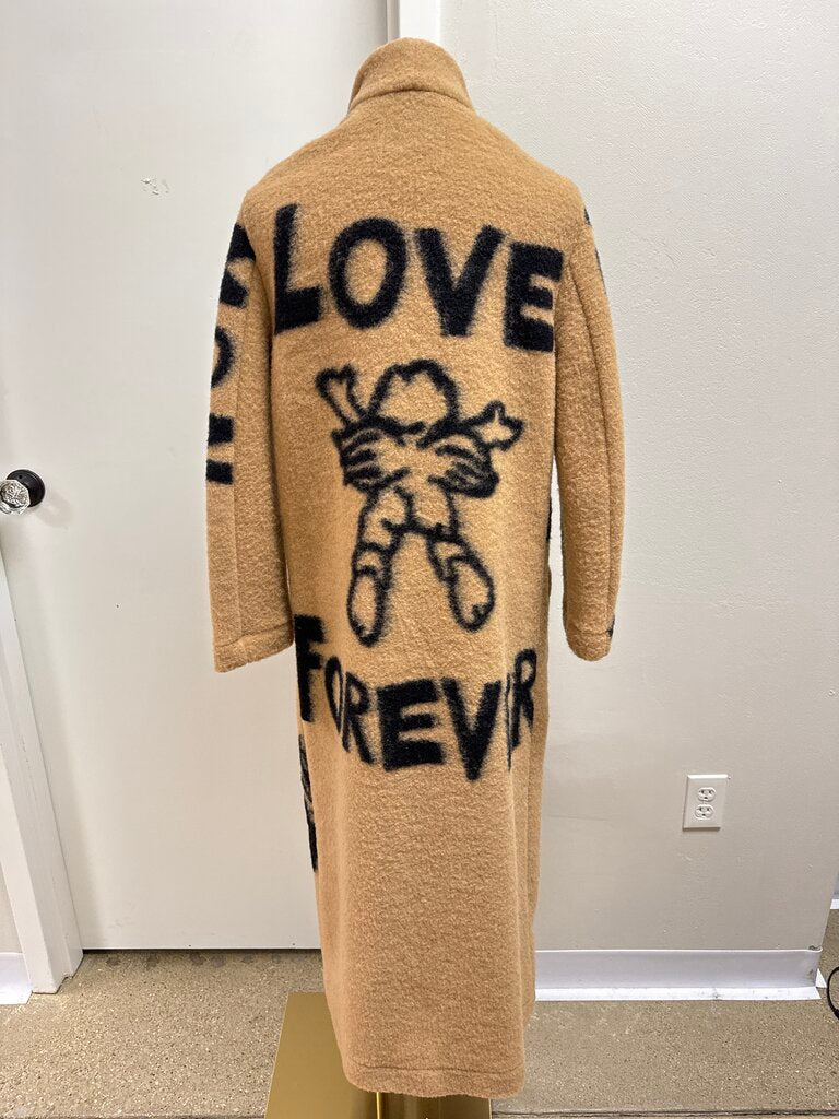 ottod'Ame Camel Wool Graphic Jacket