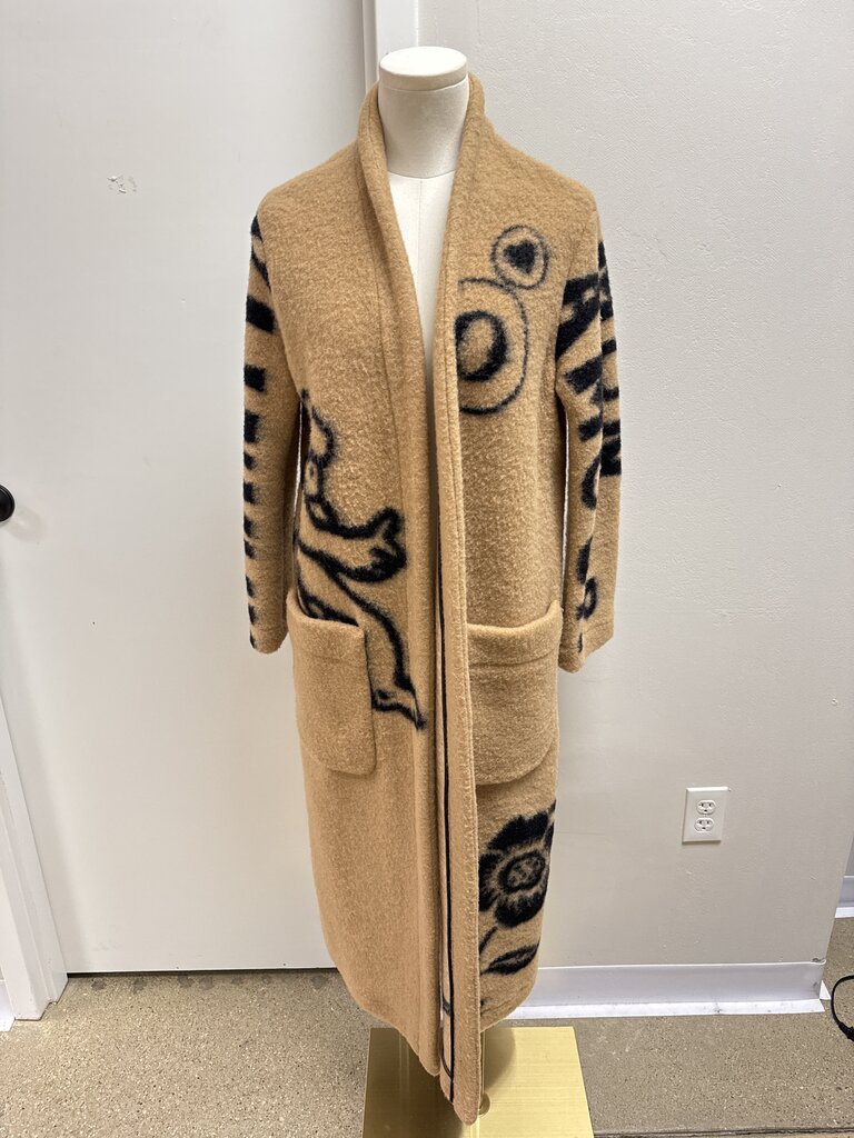 ottod'Ame Camel Wool Graphic Jacket