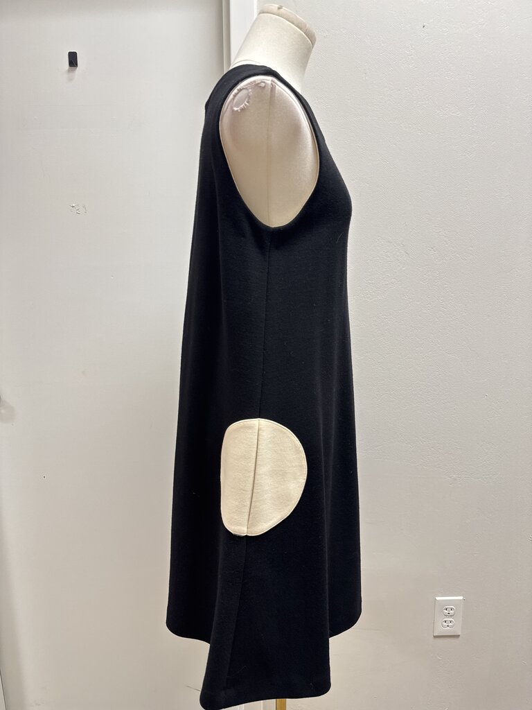 Lisa Perry Black and Polka Dot Knit Dress