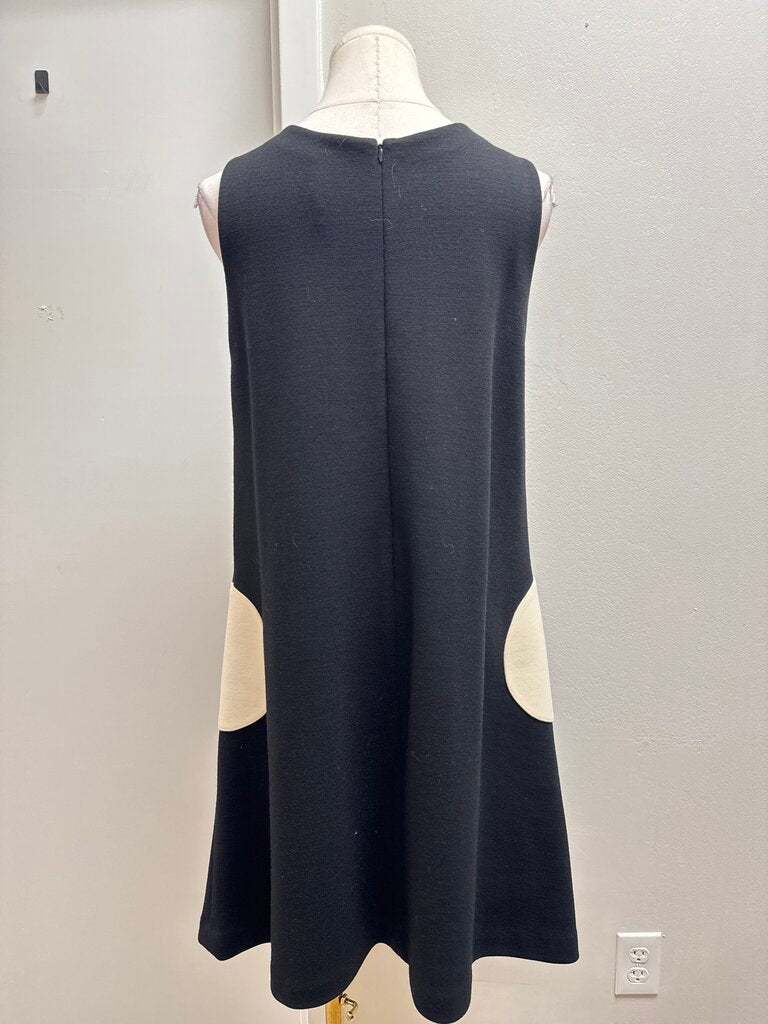 Lisa Perry Black and Polka Dot Knit Dress