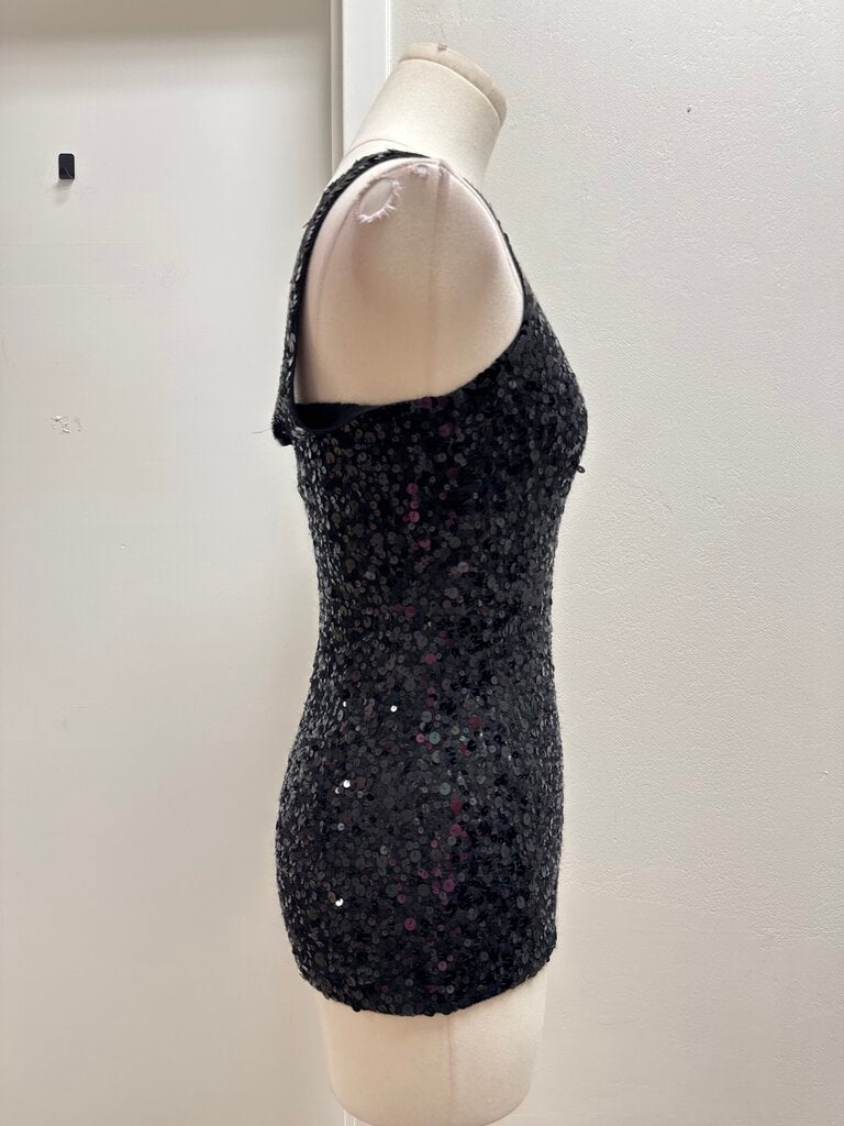 Donna Karan Black Sequin Tank