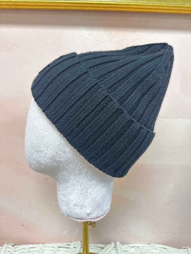 Moncler Black Knit Beanie