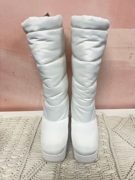 Jeffrey Campbell White Quilted Platform Boot
