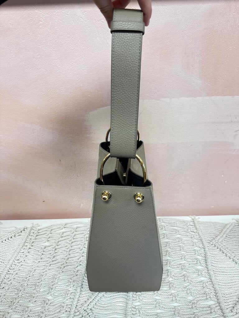 Strathberry Taupe Suede Bucket Bag w/Dustbag