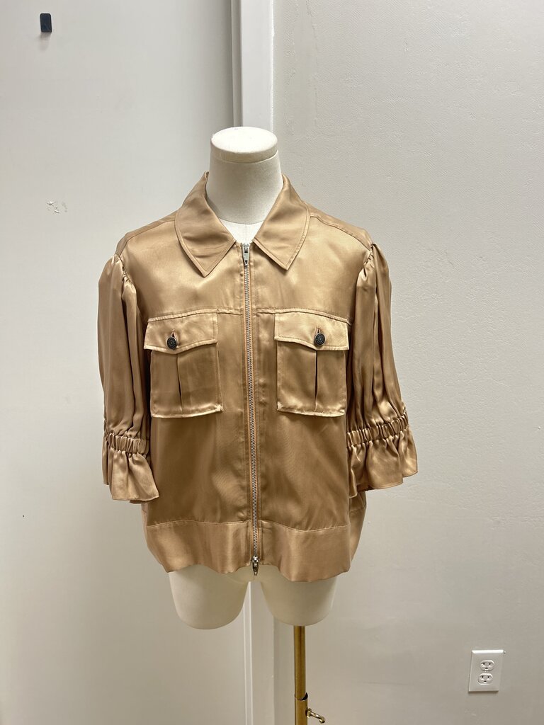 Cinq a Sept Tan Sateen Jacket (AS IS)