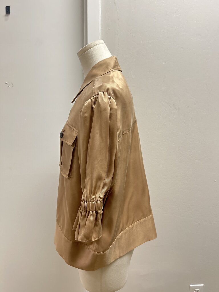Cinq a Sept Tan Sateen Jacket (AS IS)
