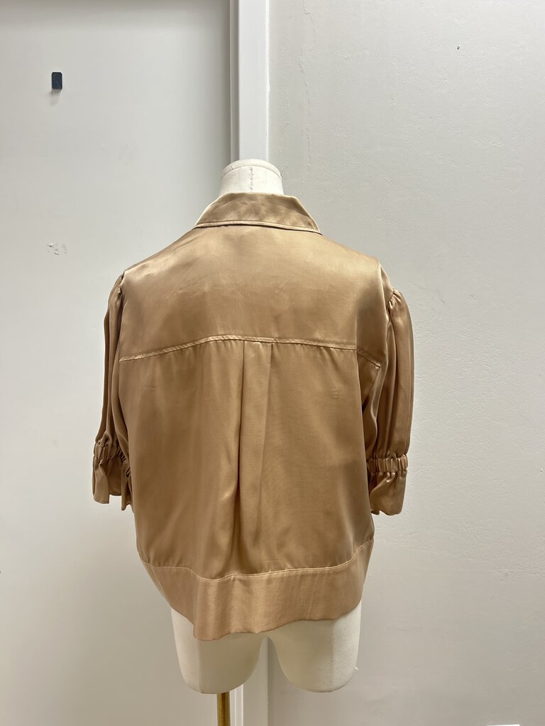 Cinq a Sept Tan Sateen Jacket (AS IS)