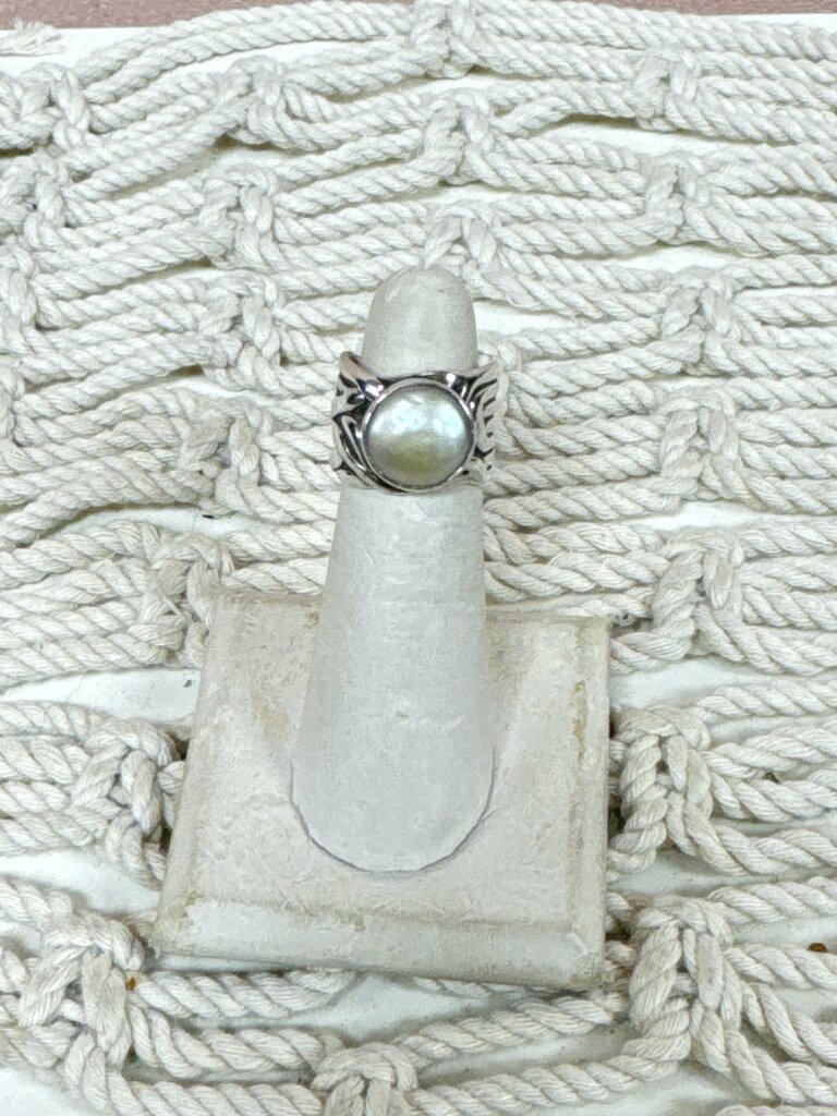 Silpada Silver and Coin Pearl Ring