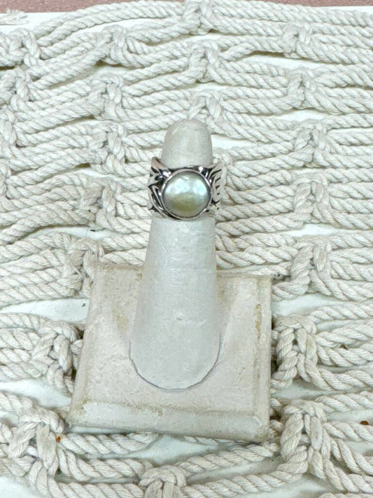 Silpada Silver and Coin Pearl Ring