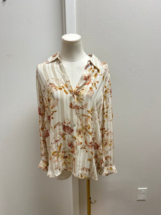 L'Agence Ivory Floral Blouse