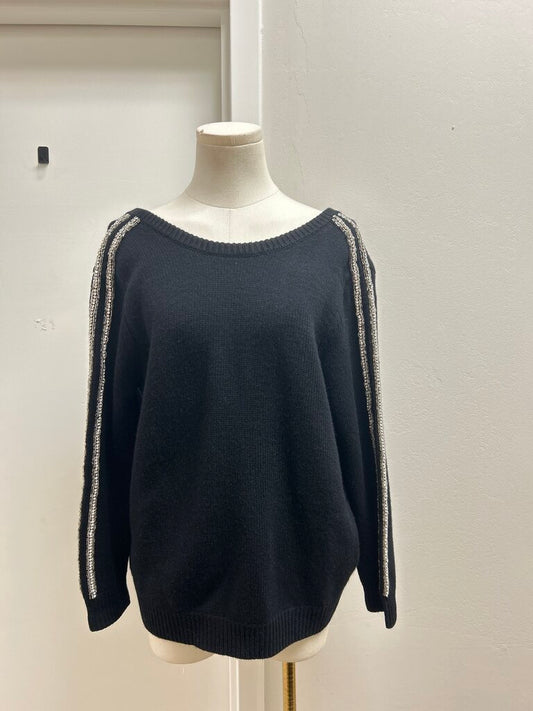 ba&sh Black Embellished Sweater