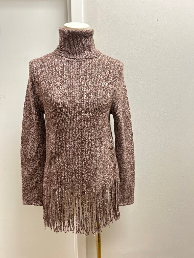 Zimmermann Maroon Fringe Turtleneck NWT