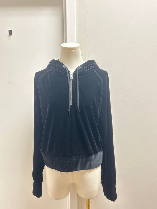 rag & bone Black Velvet Hoodie