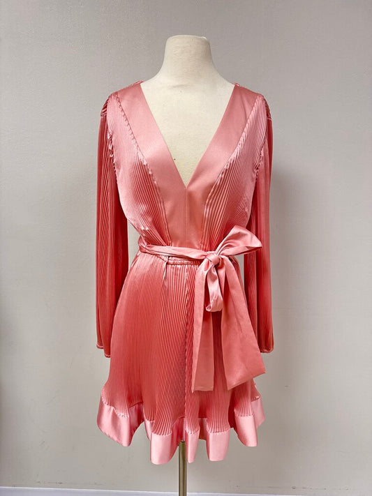 Milly Rose Gold Pleated Dress NWT