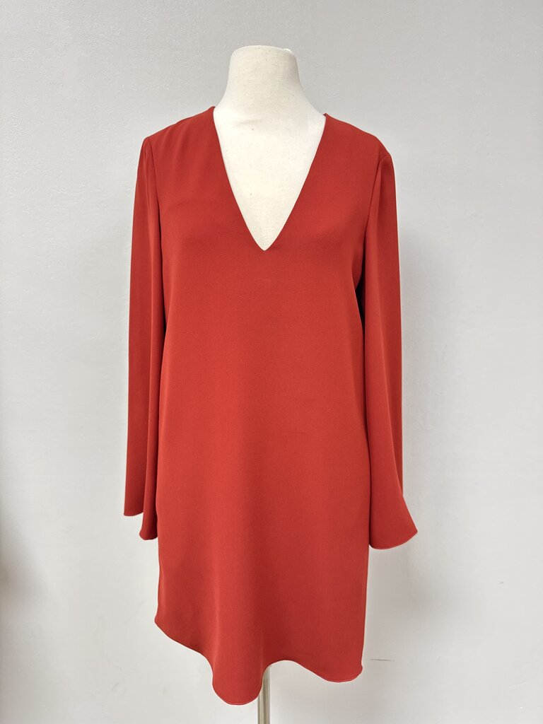 Theory Rust V-Neck Dress NWT