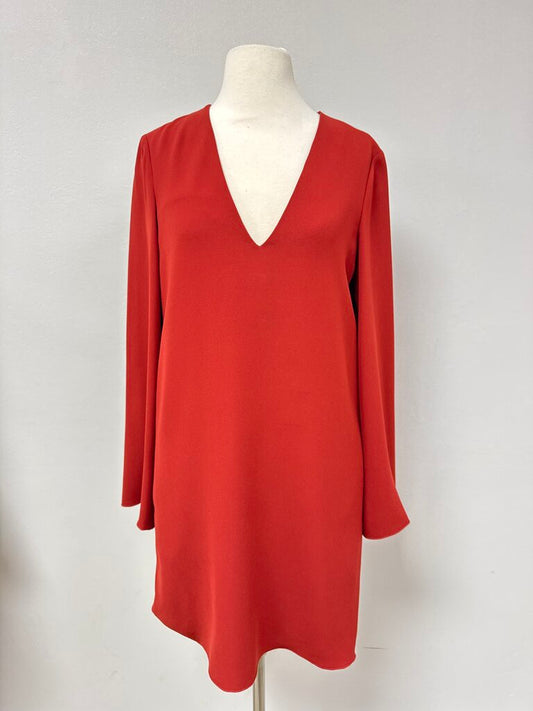 Theory Rust V-Neck Dress NWT
