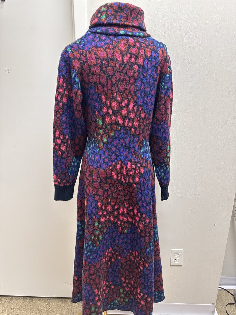 Farm Rio Knit Multi Print Turtleneck Maxi Dress