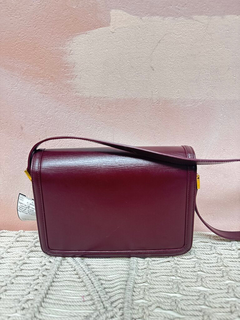Saint Laurent Rouge Cabernet Solferino Med Box Shoulder Bag