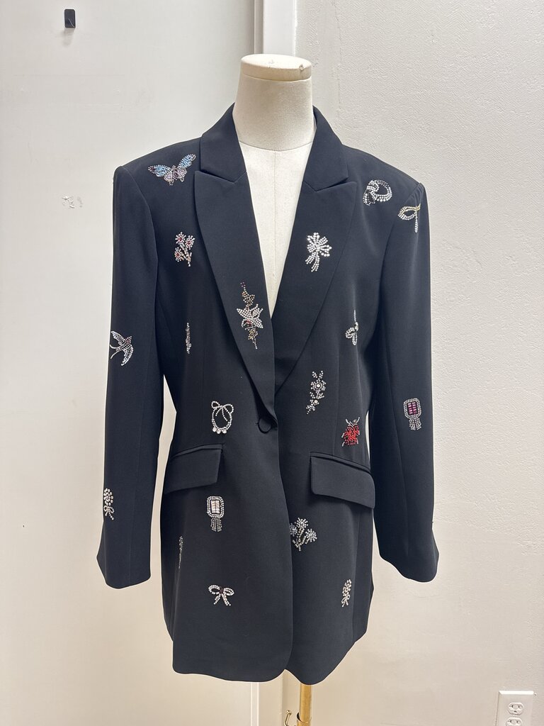 Cinq a Sept Black Embellished Blazer NWT