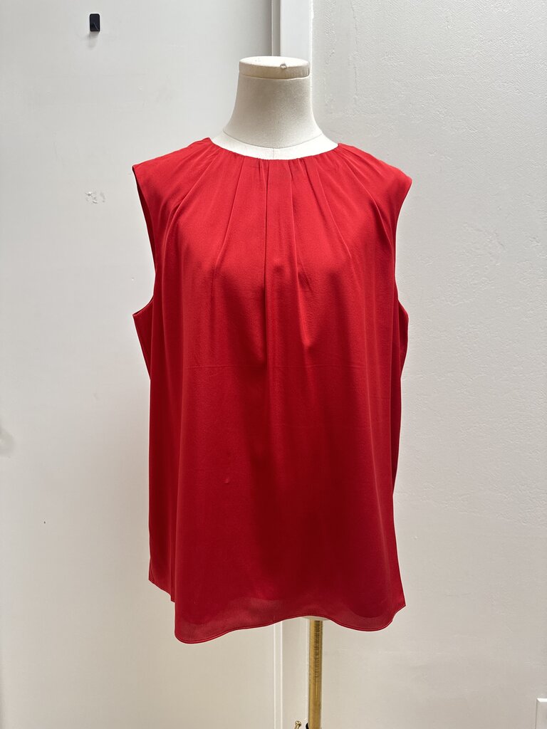 St John Red Silk Shell NWT