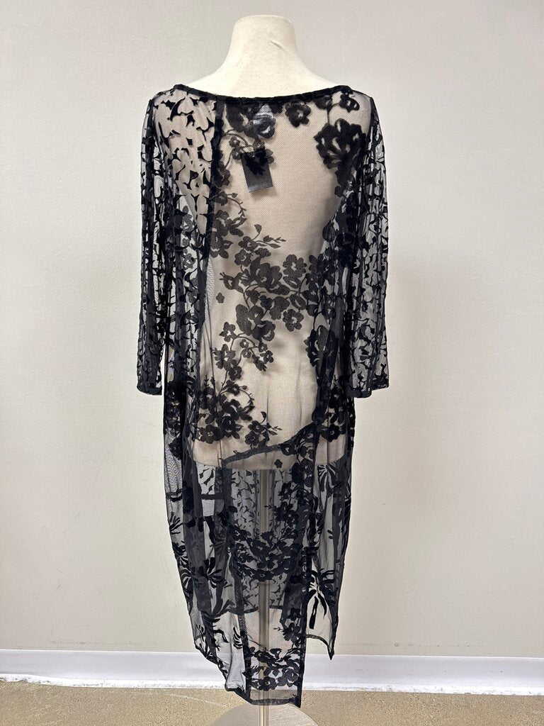 Alembika Black Lace Sheer Dress