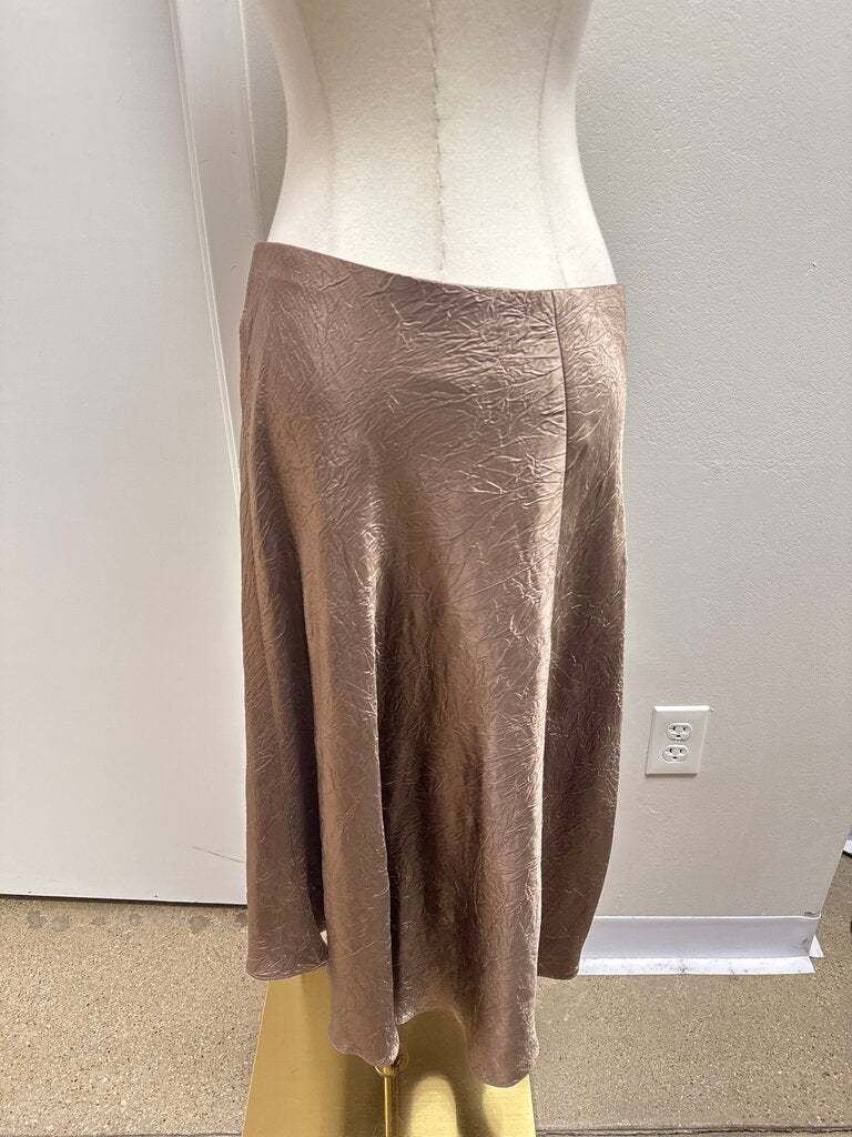 Vince Tan Crinkle Skirt