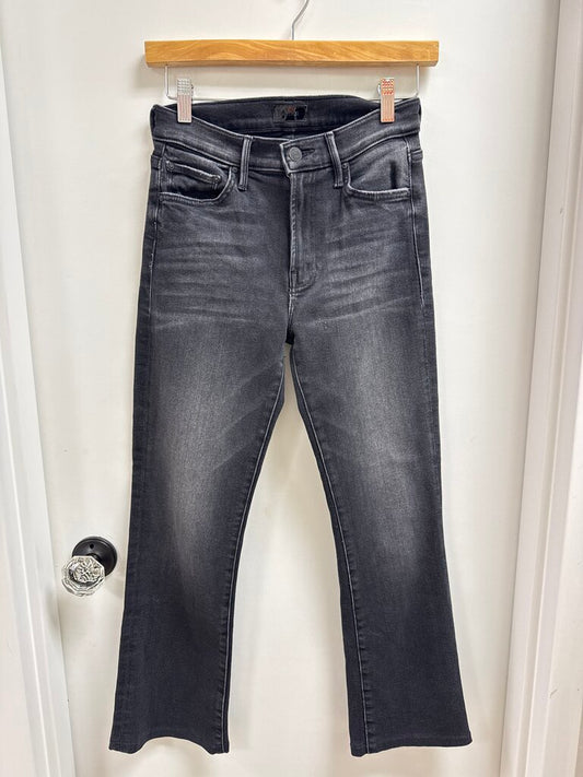 Mother Black Wide Leg Jean