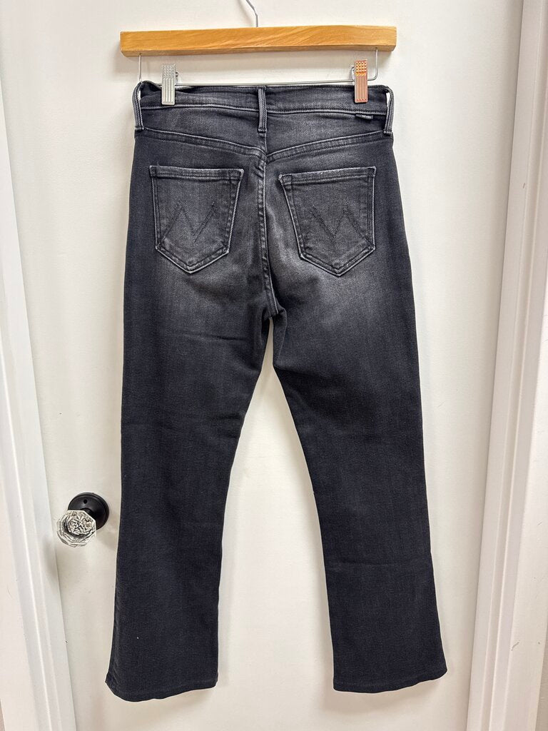 Mother Black Wide Leg Jean