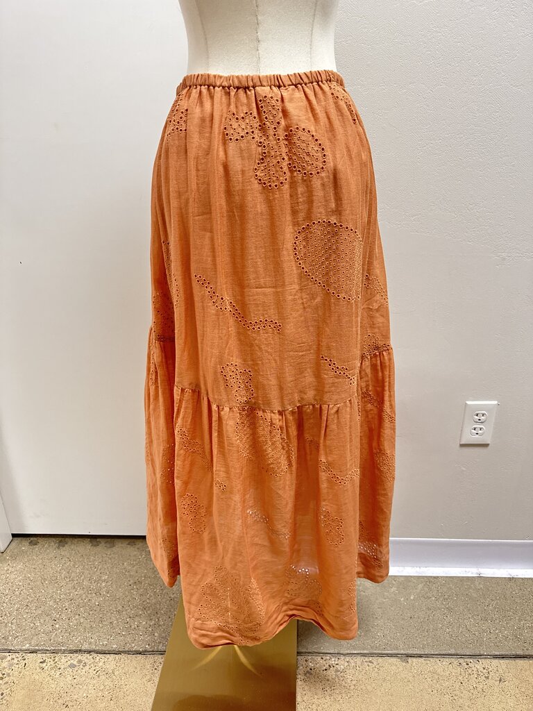 Frame Cinnamon Eyelet Maxi Dress