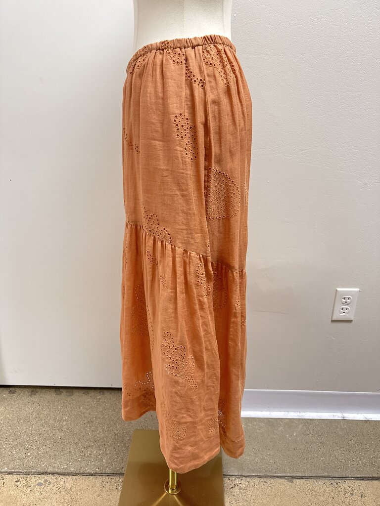Frame Cinnamon Eyelet Maxi Dress