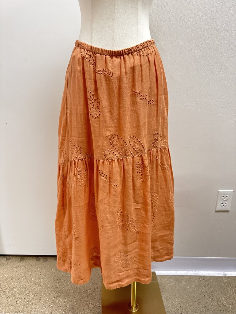 Frame Cinnamon Eyelet Maxi Dress