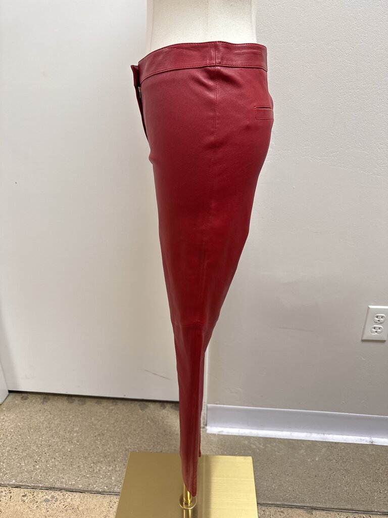 Escada Red Leather Pant