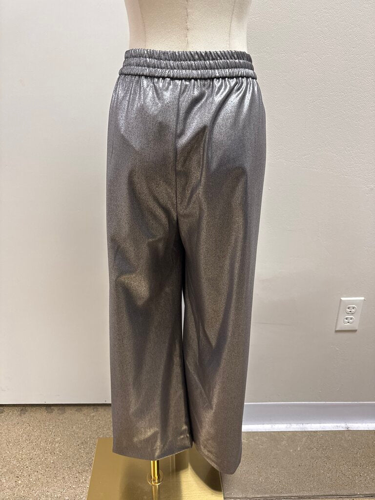 Herno Silver Pull On Wide Leg Pant NWT