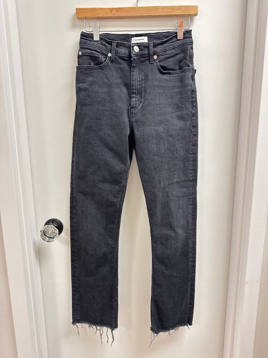 Sandro Black Straight Leg Jean