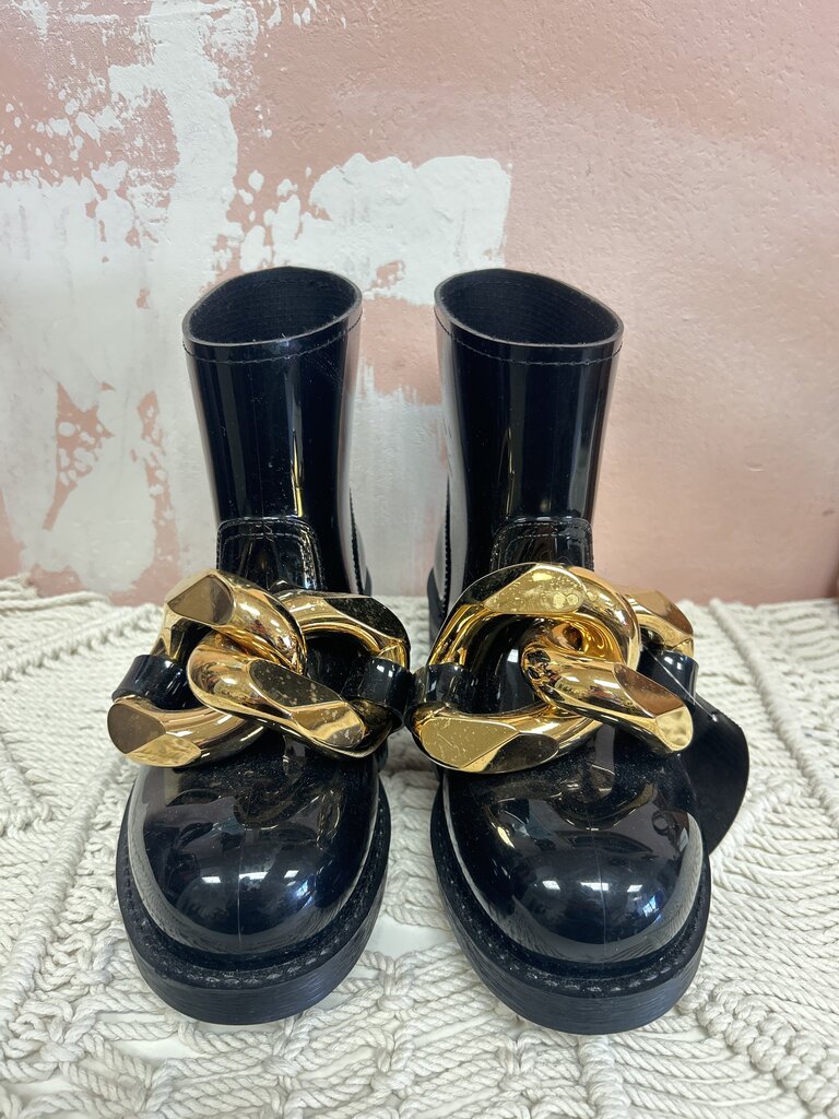 JW Anderson Black Buckle Rubber Bootie