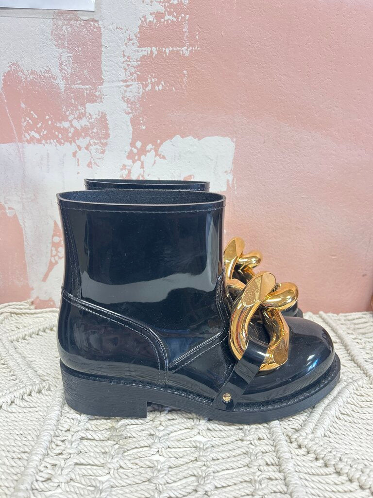 JW Anderson Black Buckle Rubber Bootie