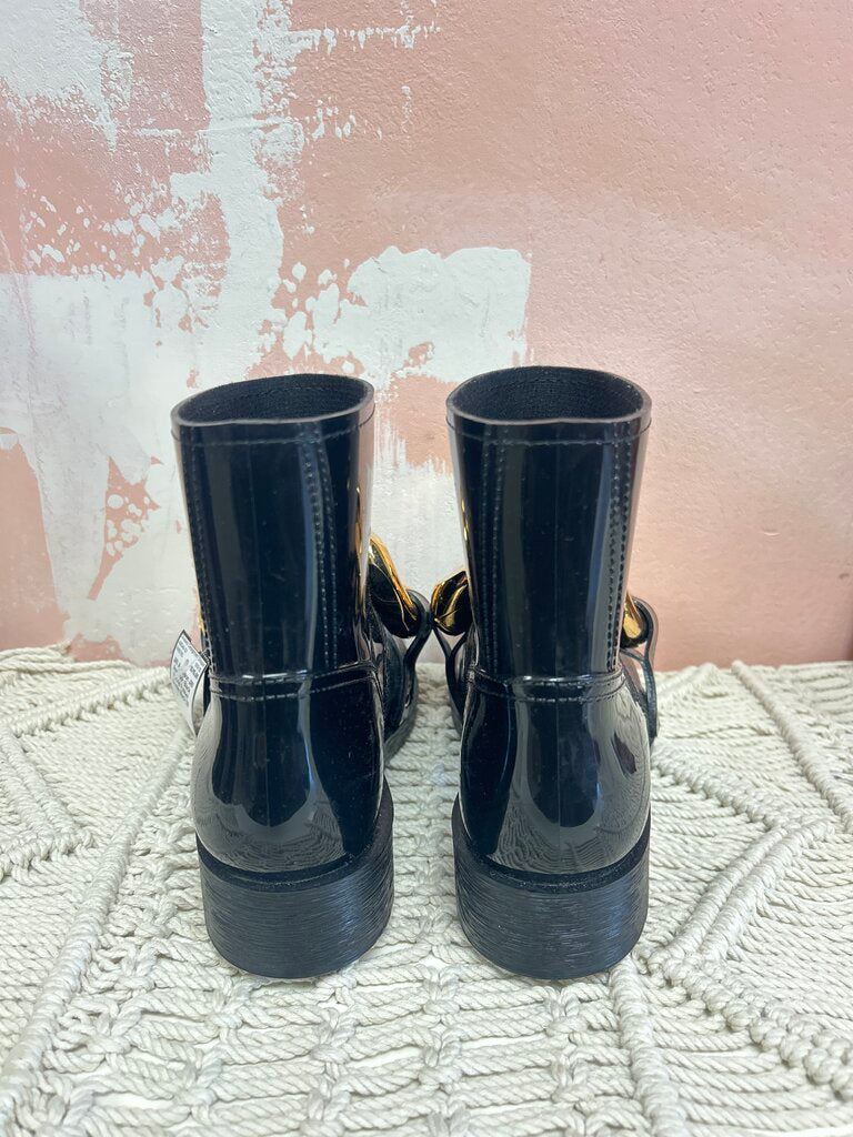 JW Anderson Black Buckle Rubber Bootie