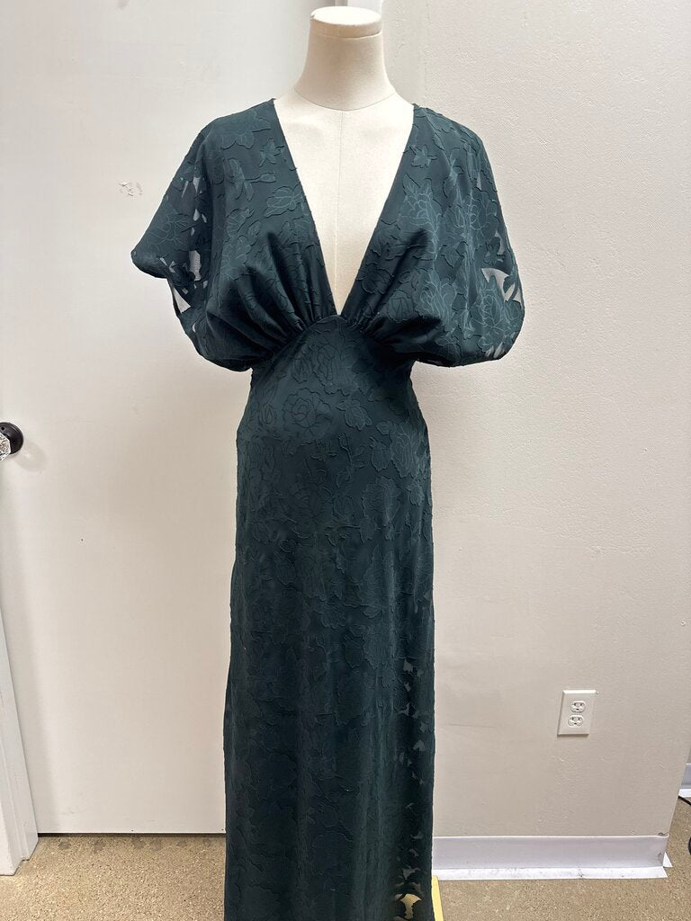 Hutch Green Cap Sleeve Midi Dress NWT